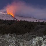Vulkanausbruch am Ätna in Sizilien
