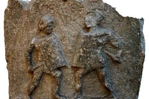 Weibliche Gladiatoren, Amazon und Achill