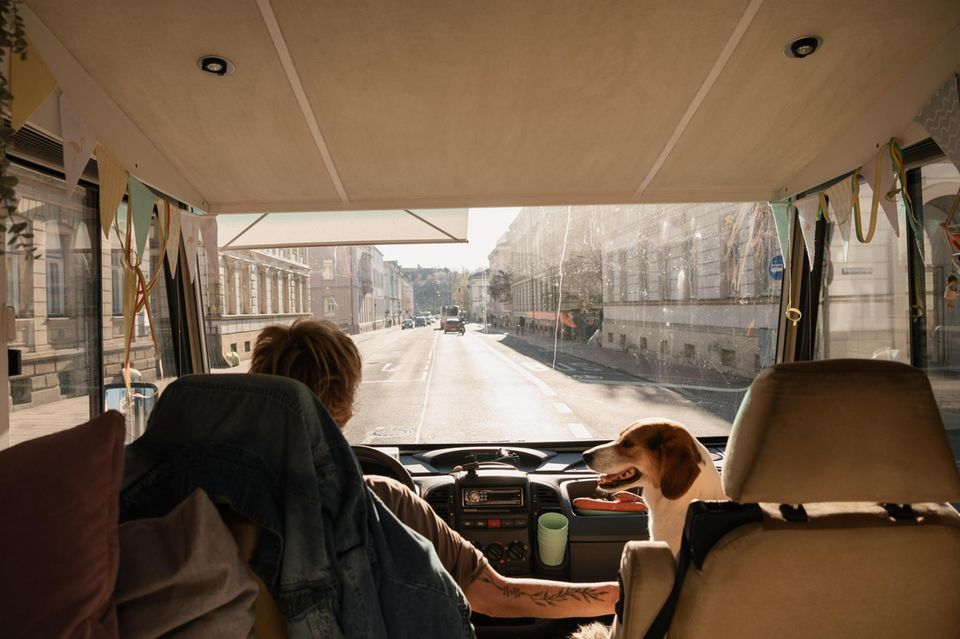 Rike fährt ihr Wohnmobil durch Bamberg 1.3333