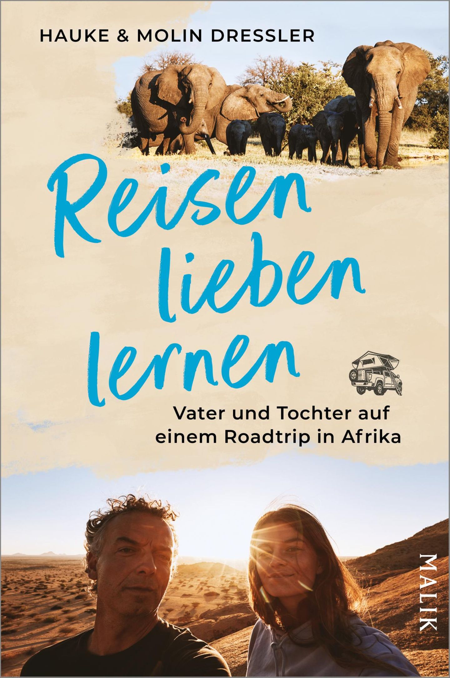 Reisen lieben lernen: Vater und Tochter auf einem Roadtrip in Afrika, 2025, 240 Seiten, 18 Euro, MALIK Verlag, online erhältlich auch bei Thalia oder Amazon
