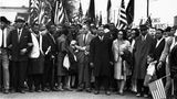 Martin Luther King an der Spitze eines Protestzuges
