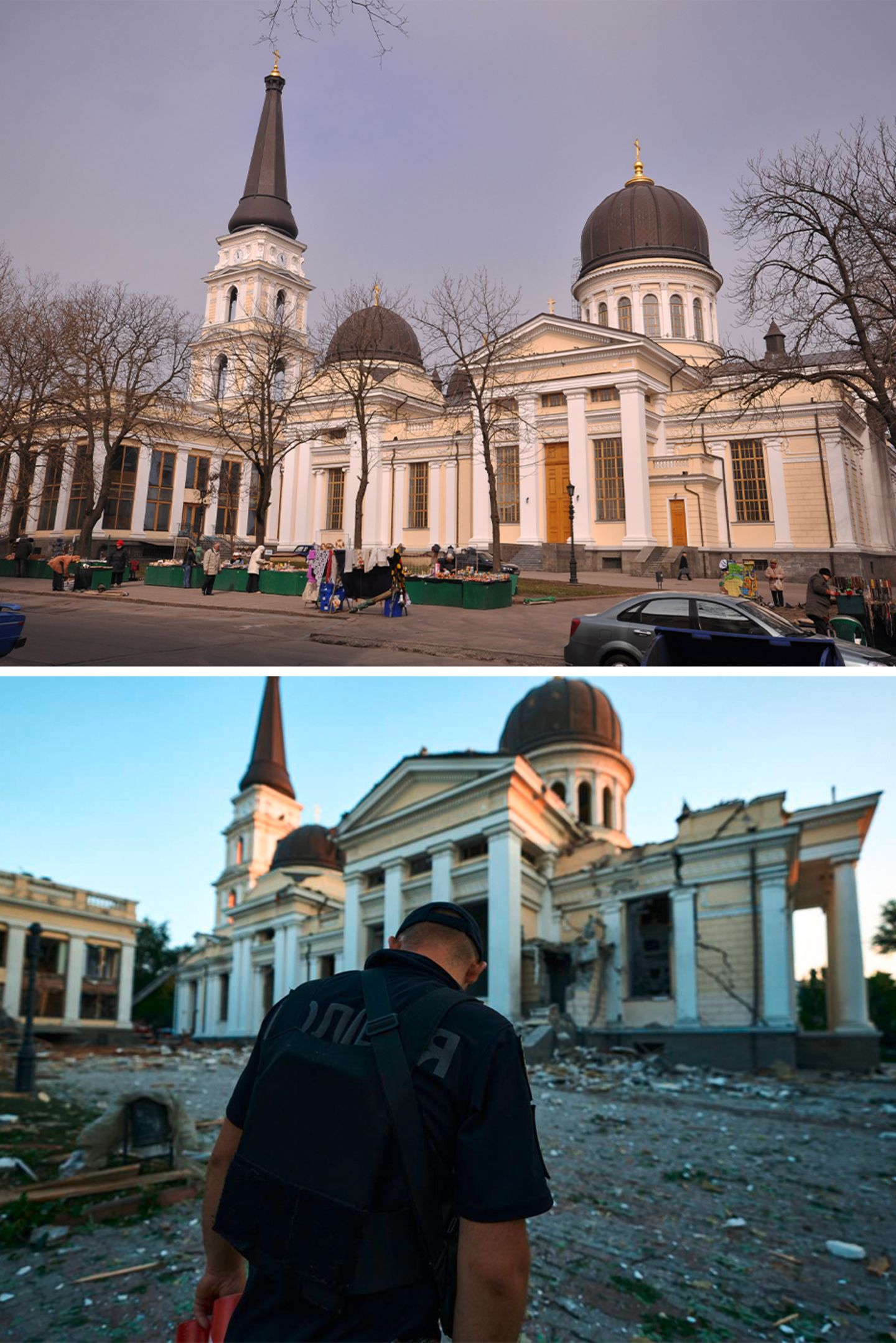 Verklärungskathedrale, Odessa Zerstörte Kathedrale