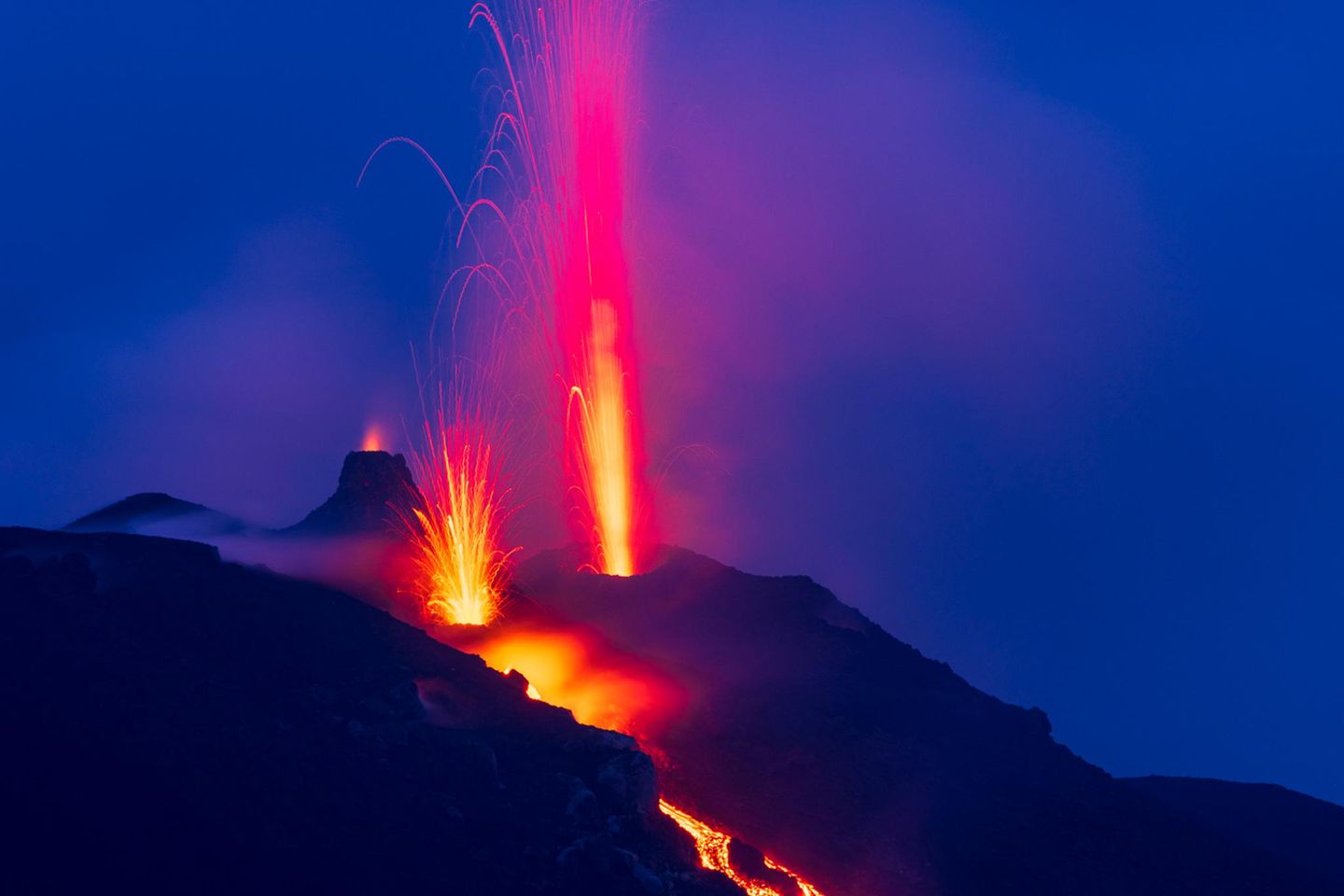 Es werde Licht Stromboli Ausbruch /Italien