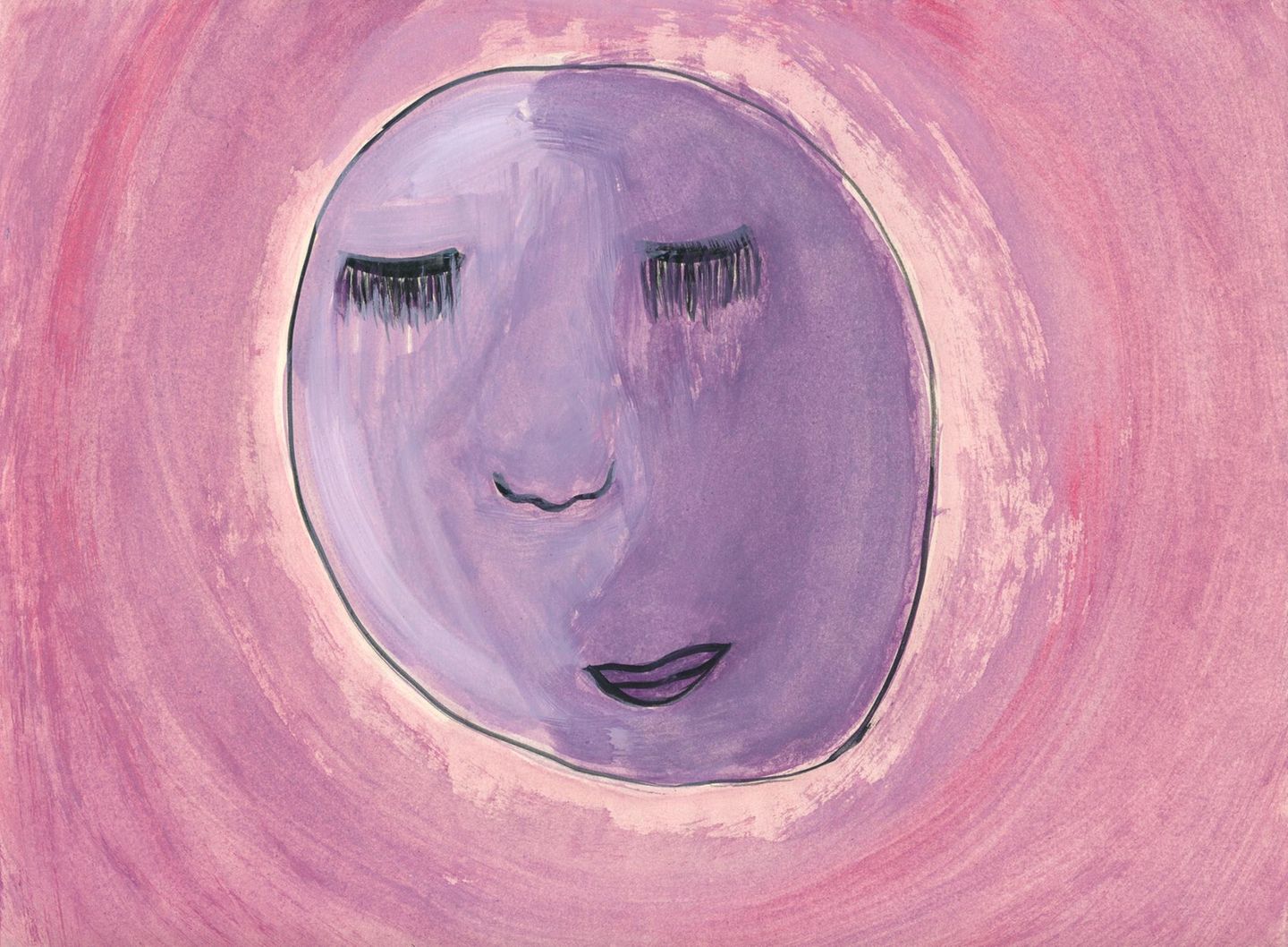Illustration von einem Mondgesicht