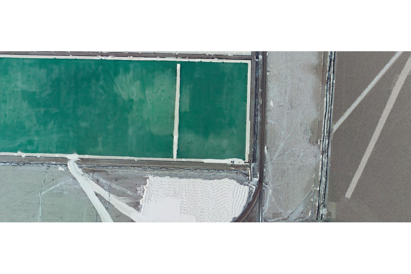 Weißes Gold Verdunstungsbecken Lithium