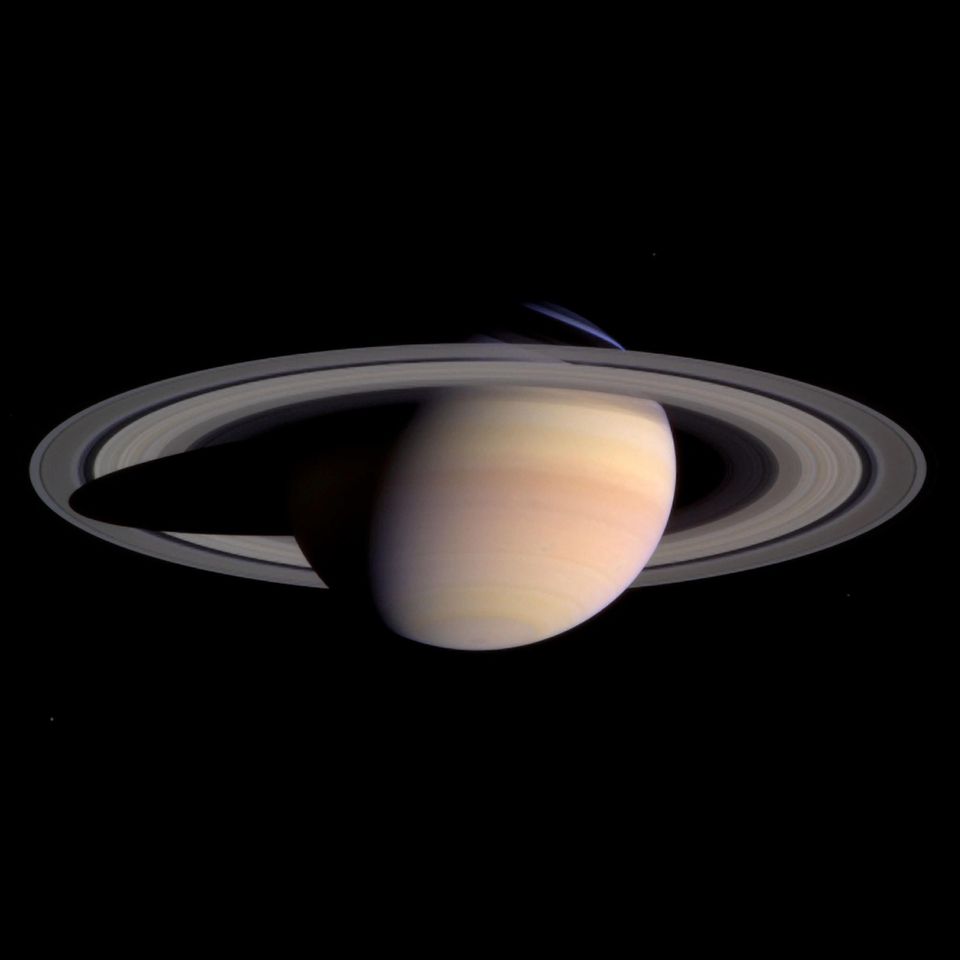 Saturn von der Cassini Sonde aufgenommen Saturn von der Cassini Sonde aufgenommen