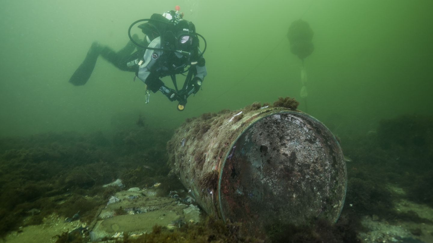 Die "Kolberger Heide" in der Kieler Bucht ist ein besonders stark mit Munitionsresten belastetes Meeresgebiet