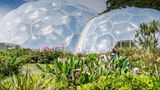 The geodesic biome domes at the Eden Project in Cornwall.