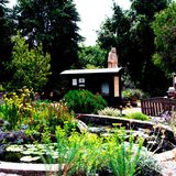 Chelsea Physic Garden London's oldest botanic garden and Statue of Hans Sloane London England UK