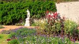 Italian garden at Wrest Park, Silsoe, Bedfordshire. A 90 acre park and gardens with a French-style mansion.