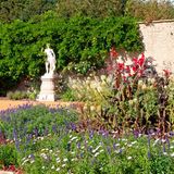 Italian garden at Wrest Park, Silsoe, Bedfordshire. A 90 acre park and gardens with a French-style mansion.