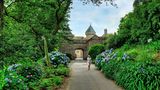 Zufahrt zur Gartenanlage, Tresco Abbey Garden, Isles of Scilly, Scilly-Inseln, Cornwall, England, Großbritannien