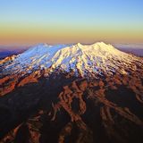 Luftaufnahme des Mount Ruapehu auf der Nordinsel