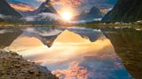 Der Milford Sound Fjord  im  Fiordland Nationalpark, Neuseeland