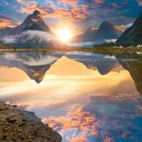 Der Milford Sound Fjord  im  Fiordland Nationalpark, Neuseeland