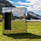 A,Mirrored,Building,Located,At,Loch,Doine,In,The,Trossachs,