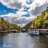 A view looking back to the landing stage on Loch Katrine in the Scottish Highlands on a summers day  Object Name=imago57767894