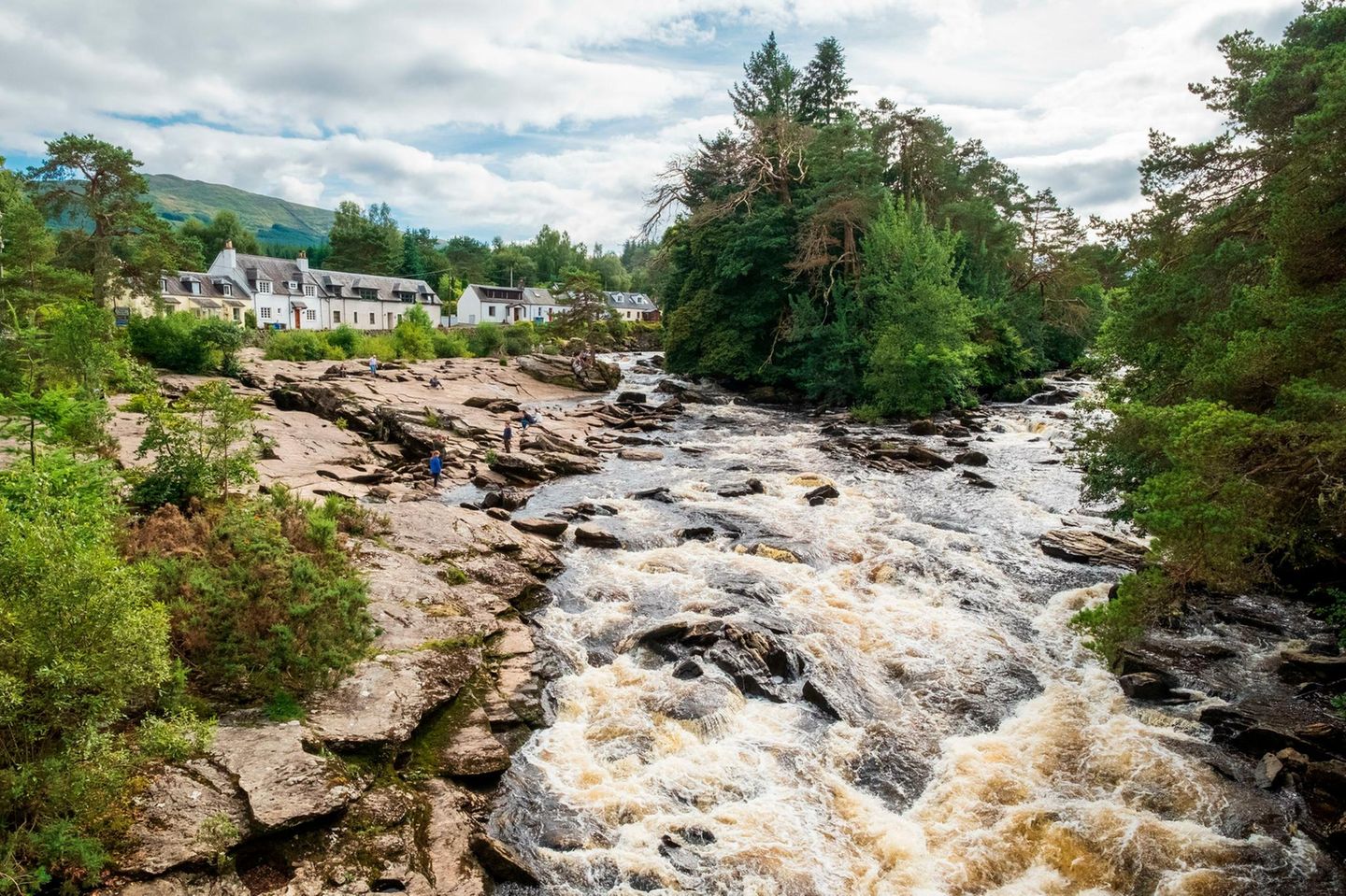 The Falls of Dochart, on the River Dochart, just outside the village of Killin, Stirlingshire, Scotland