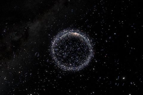 Satelliten umkreisen die Erde
