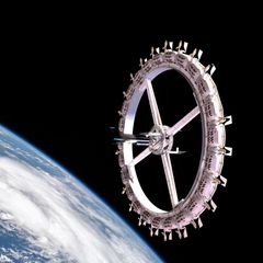Das Konzept der Voyager Station des US-Unternehmens "Above: Space Development Corporation" erinnert an Stanley Kubricks Film "2001". In der Station mit künstlicher Schwerkraft könnten Reisende übernachten