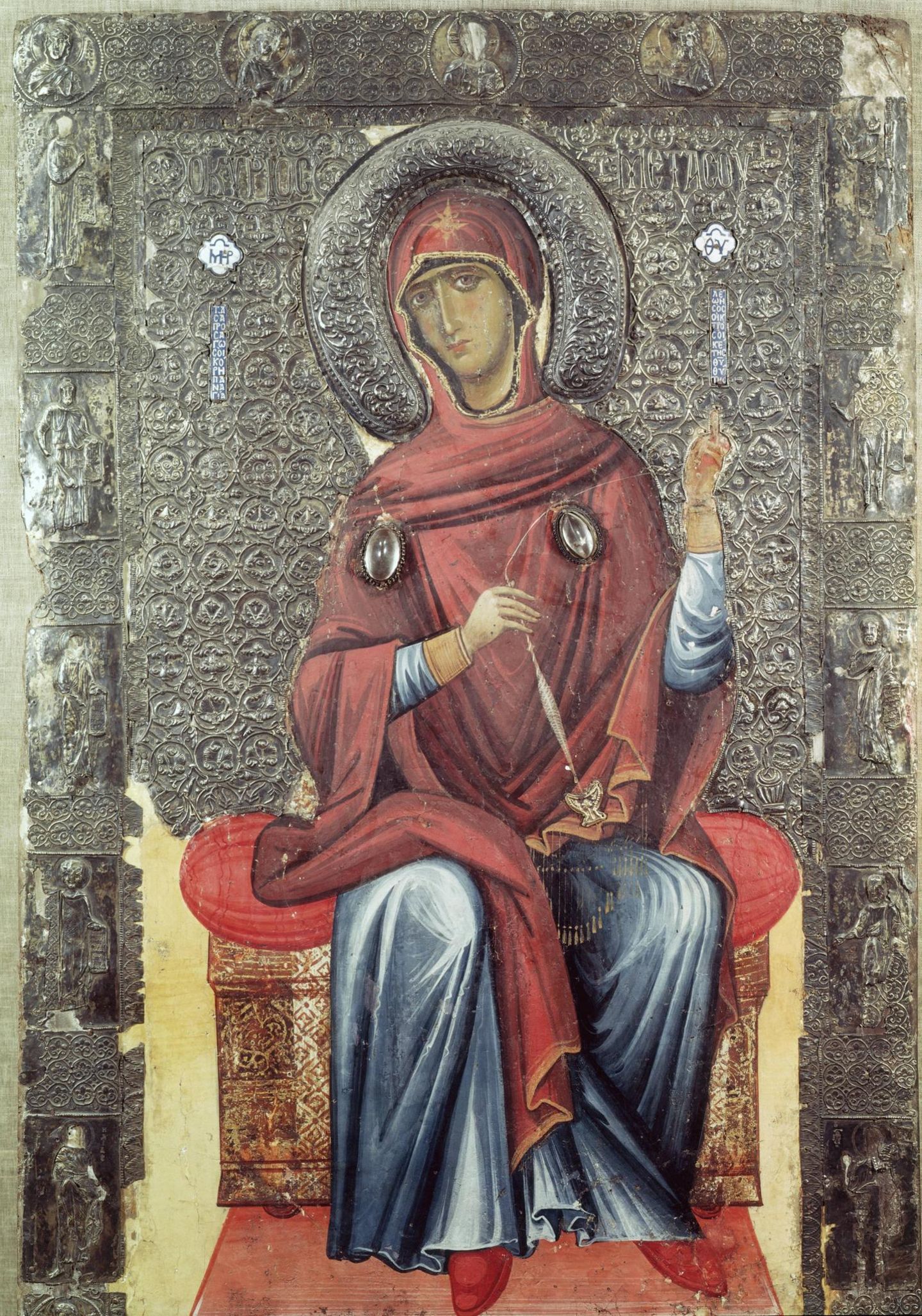 Byzantinisch-mazedonische Ikone einer Madonna aus dem 11. Jahrhundert