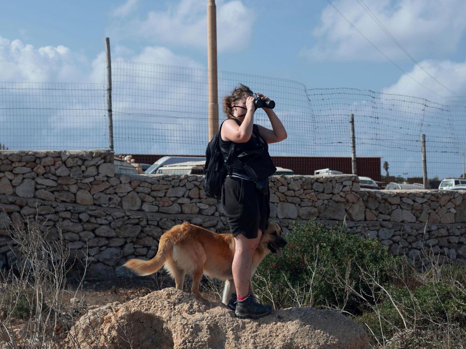 Geesche Wilts mit Hund