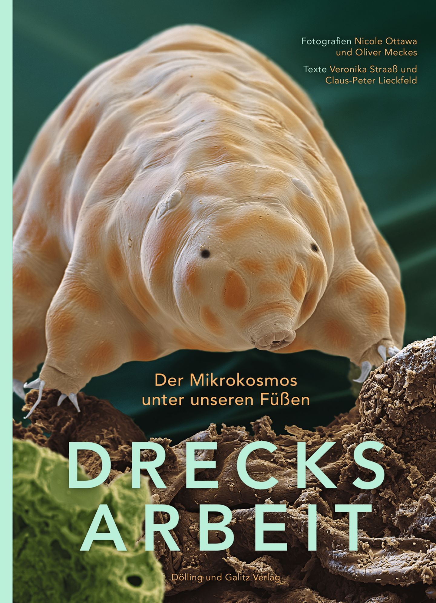 "Drecksarbeit: Der Mikrokosmos unter unseren Füßen" von Nicole Ottawa, Oliver Meckes, Veronika Straaß und Claus-Peter Lieckfeld, Dölling und Galitz Verlag, 144 Seiten, 30 Euro, erhältlich z.B. bei Amazon und Buch24
