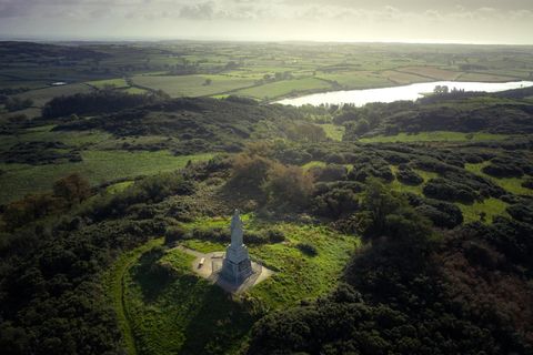 Landschaftsaufname des Slieve Patrick aus der Luft