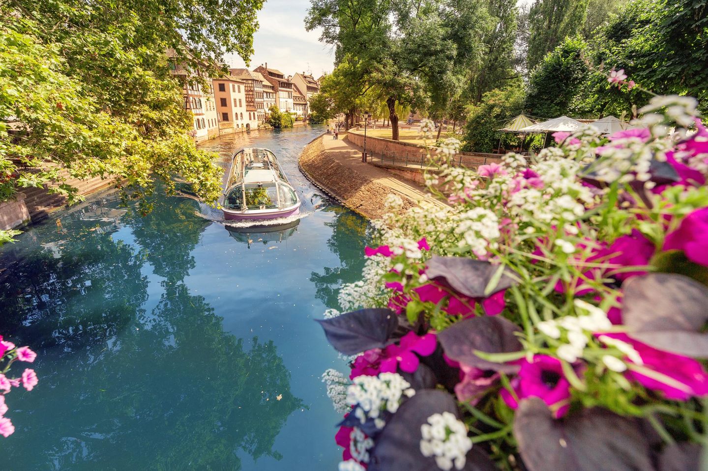 Für Genießer: Frankfurt – Straßburg Straßburg im Frühling mit Boot