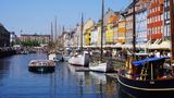 Boote in Kopenhagen im Frühling