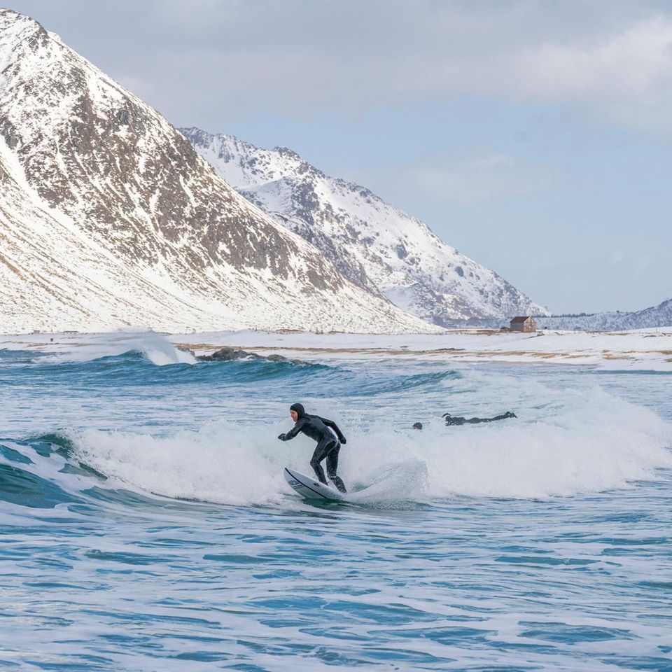 Winter Surfer in den Lofoten