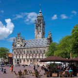 spätgotisches Rathaus in Middelburg. Provinz Zeeland