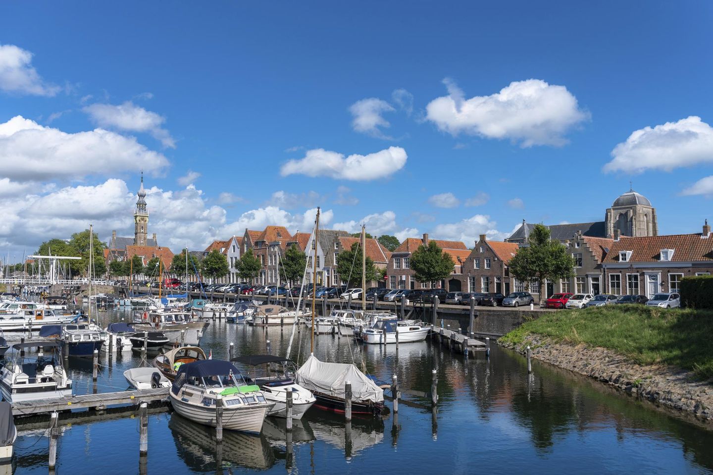 Marina und historische Altstadt in Veere