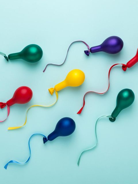 Luftballons in Spermienformation