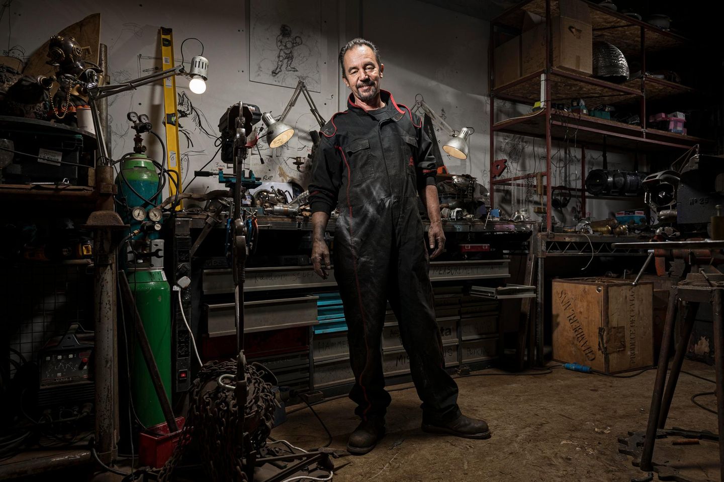 Joe Rush in seinem Atelier in London