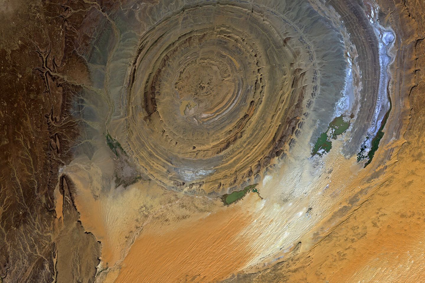 Formen in dem Guelb er Richat in Mauritanien