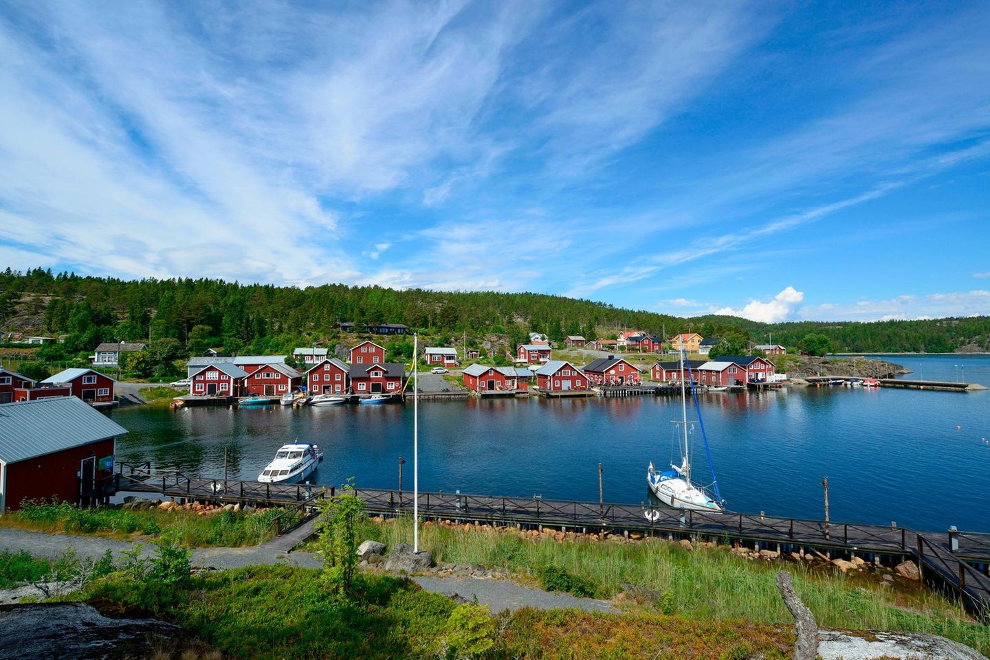 Höga Kusten, Schweden Fishing village Bönhamn, Höga kusten, Ångermanland