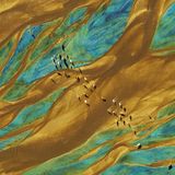 Xilamulun-Flusses von oben