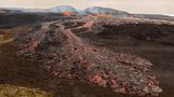 Vulkanausbruch in der Nähe von Grindavik auf der Halbinsel Reykjanes, Island, Dienstag, 1. April 2025.