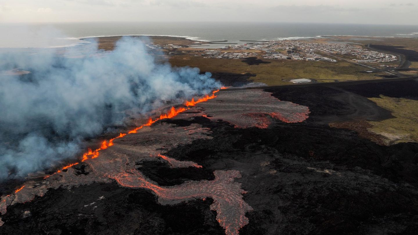Ausbruch des Sundhnúksgígar könnte länger dauern Vulkanausbruch auf Island im April 2025