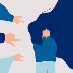 Illustration eines Kindes welches gemobbt wird