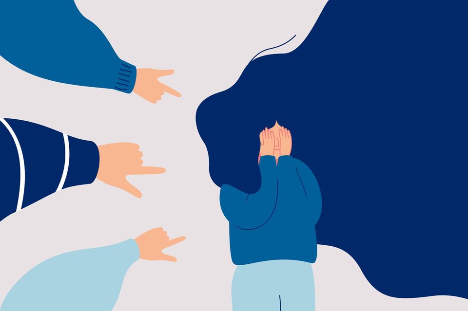 Illustration eines Kindes welches gemobbt wird