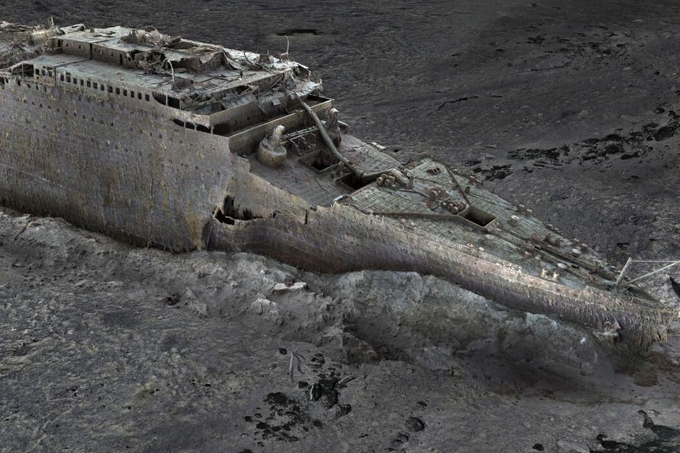 Wrack der Titanic als 3 D Ansicht auf dem Meeresboden 1.8286
