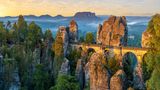 The Bastei bridge, Saxon Switzerland National Park, Germany