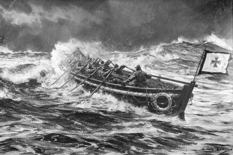 Ruderrettungsboot der Deutschen Gesellschaft zur Rettung Schiffbrüchiger
