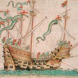 Zeichnung der Mary Rose