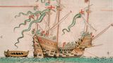 Zeichnung der Mary Rose