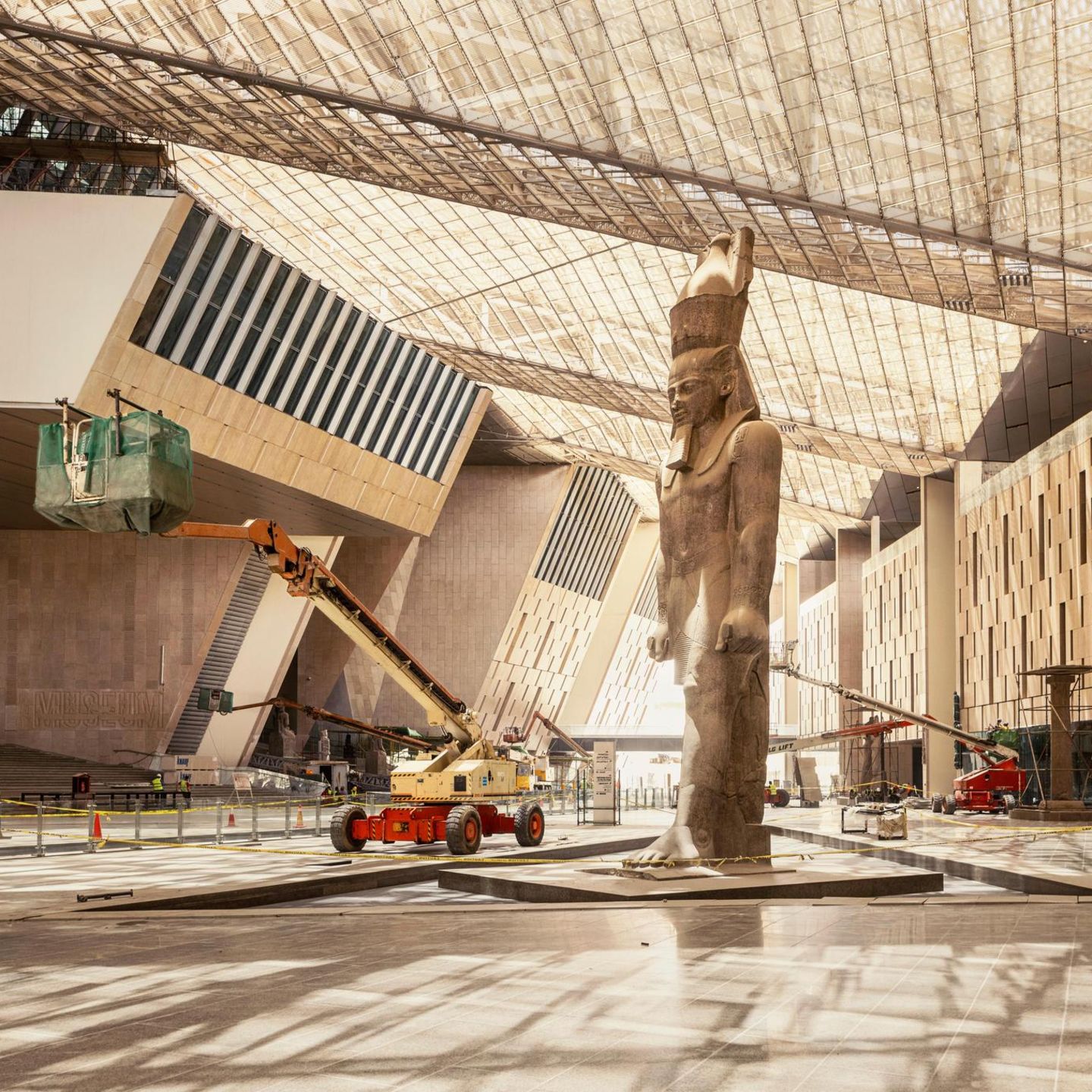 Arbeiten im Atrium des Museums