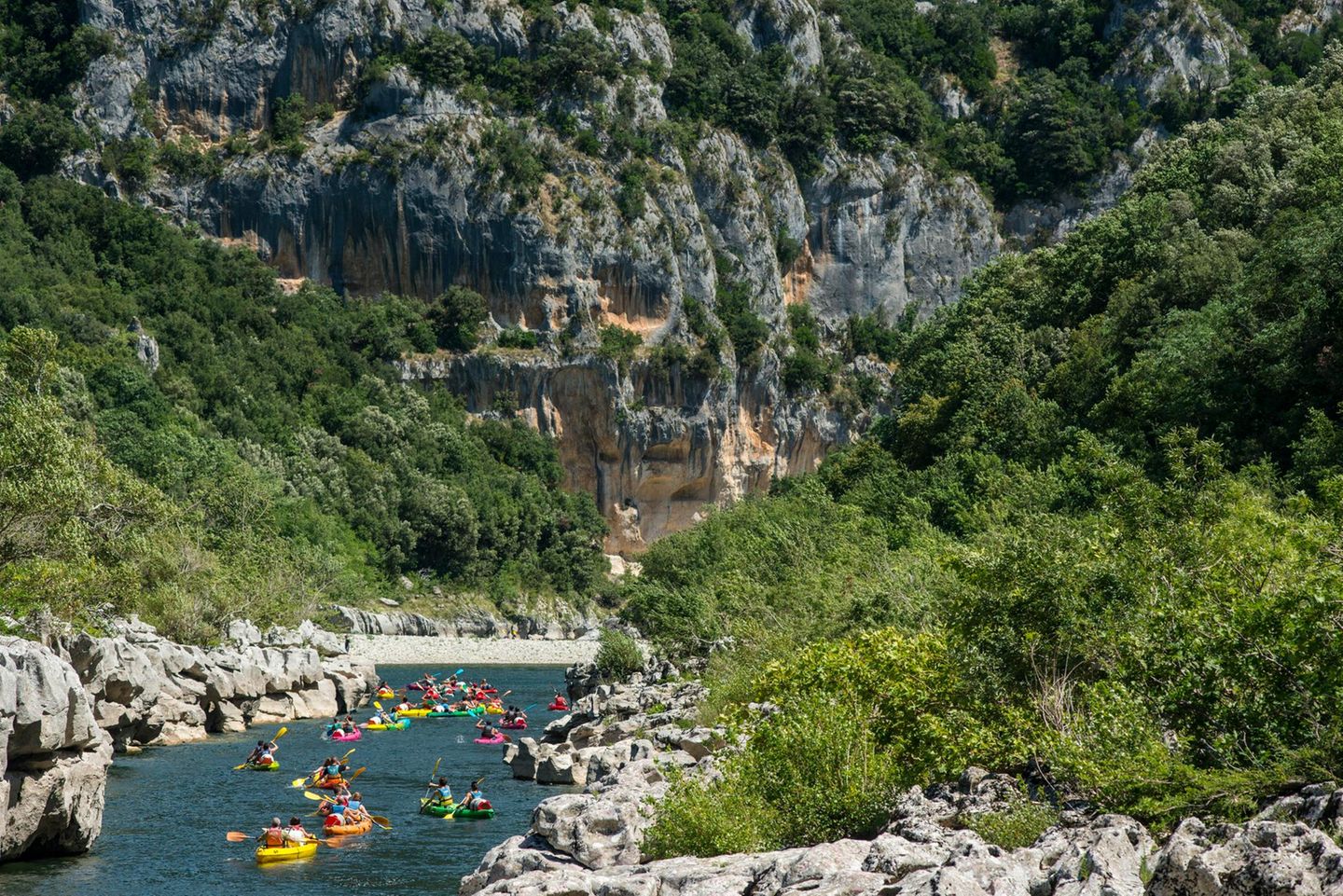 Ardèche, Frankreich France,Ardeche,Reserve Naturelle des Gorges de l'Ardeche,Saint Remeze,Gournier,descent of the Gorges de l'Ardeche