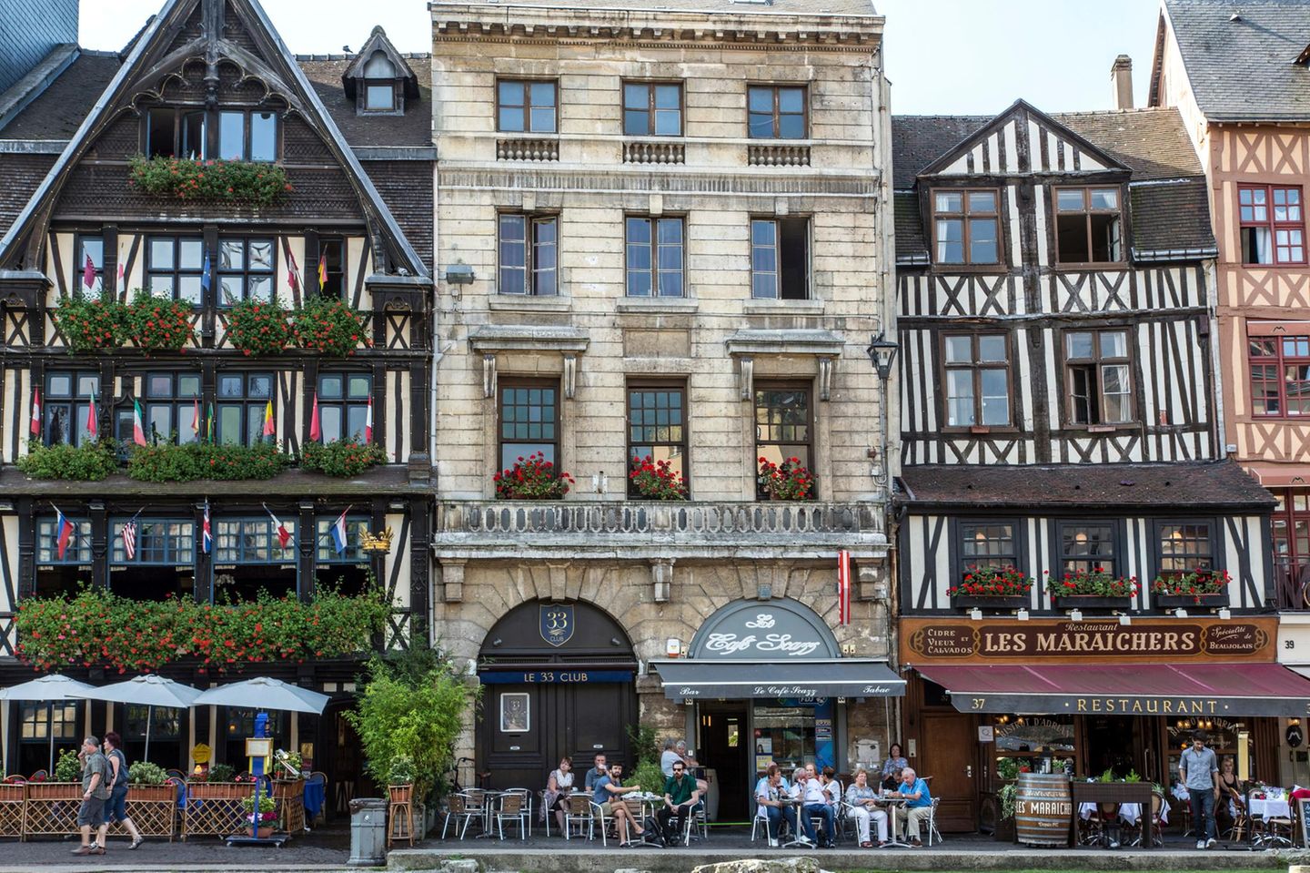 Häuserfassaden in Rouen